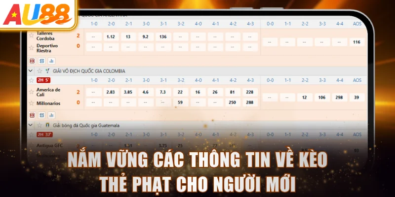 Nắm vững các thông tin về kèo thẻ phạt cho người mới