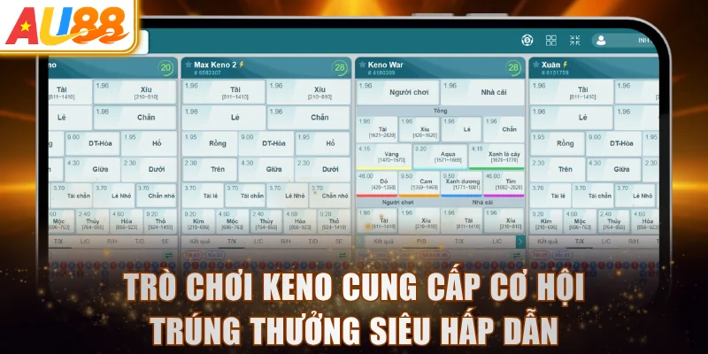 Trò chơi Keno cung cấp cơ hội trúng thưởng siêu hấp dẫn